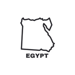 A map of Egypt is shown in black and white