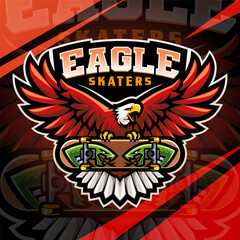 Eagle skaters esport mascot logo design