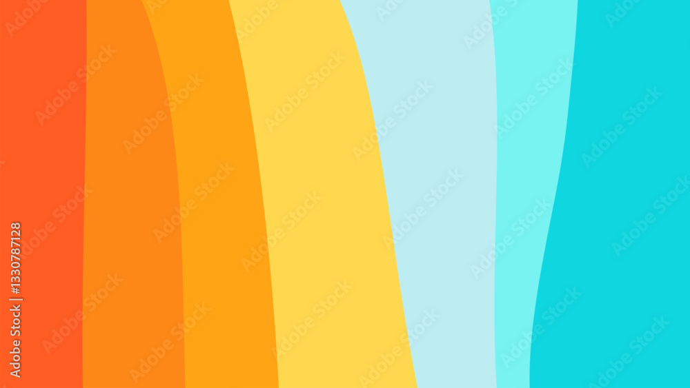 Poster rainbow background with curved lines. abstract texture of wavy lines with colorful colors.