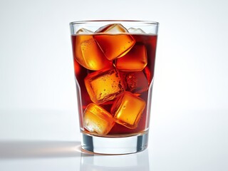 Sparkling Cola Glass with Ice - Vibrant AI Photo