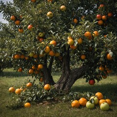 A hybrid tree bearing both apples and oranges.