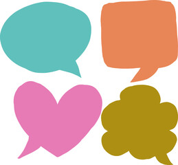 Colorful Speech Bubbles Illustration