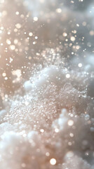 Obraz premium White luminous highlights soft closeup texture silky flowing delicate glowing fibers abstract ethereal motion smooth radiant shimmer light airy gentle elegant purity soft wallpaper backdrop macro