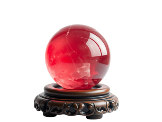 Radiant Ruby Orb: Captivating Crystalline Wonder