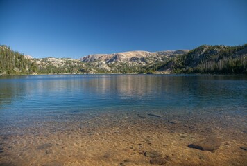 Beauty Lake in Beartooth Mountains, Wyoming