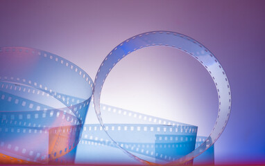 colorful abstract background with film strip