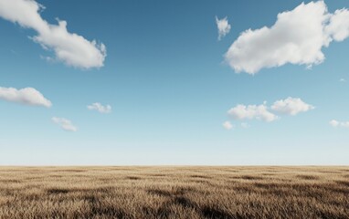 Obraz premium Arid Landscape Blue Sky and Clouds