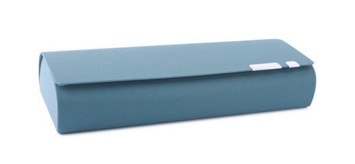 Fototapeta premium One closed glasses case isolated on white