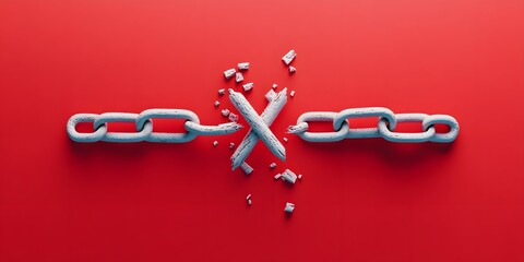 Broken chain a symbol of freedom