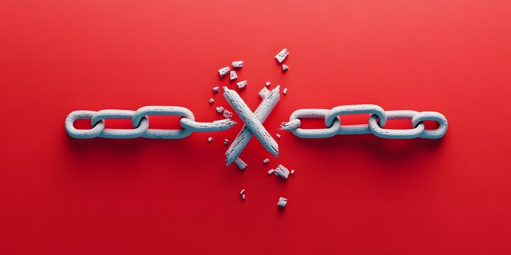 Broken chain a symbol of freedom