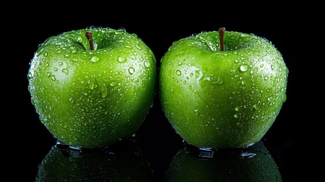 Apple fruit, green, food, isolated, fresh, healthy, diet, white, delicious, juicy, ripe, health, apples, freshness, object, nutrition, vegetarian, sweet, organic, eat, black, nature, snack, green appl