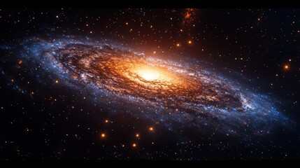 Fototapeta premium Stunning full frame view of a bright starry galaxy with cosmic beauty and a captivating night sky