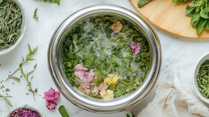 Herbal Tea Brewing: Kitchen Preparation.