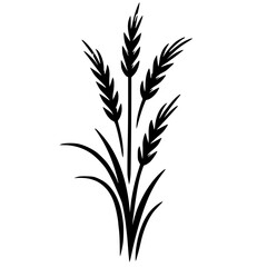 Silhouette of the grass