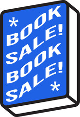 Book Sale Discount Vector Sticker Tag