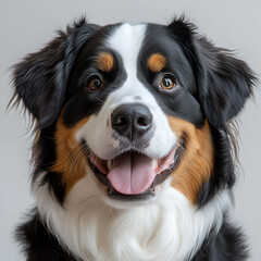 Adorable Bernese Mountain Dog Portrait - Capture the Joyful Smile of a Happy Canine
