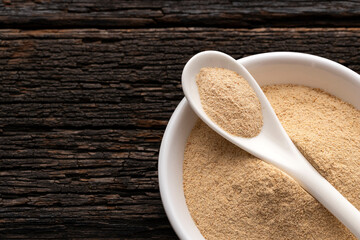 Dry organic maca powder - Lepidium meyenii.