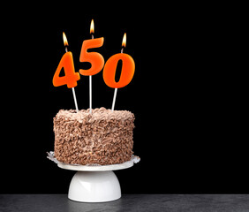 Candle number 450 - Number of followers or likes.