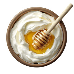 Healthy Breakfast with Creamy Yogurt and Honey - A Wholesome Organic Treat