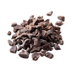 Caramelized Cocoa Nibs Isolated on Transparent Background