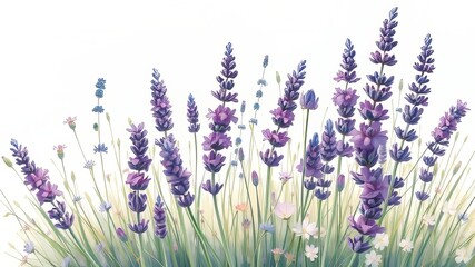 Obraz premium Watercolor Lavender Collection - Floral Still Life
