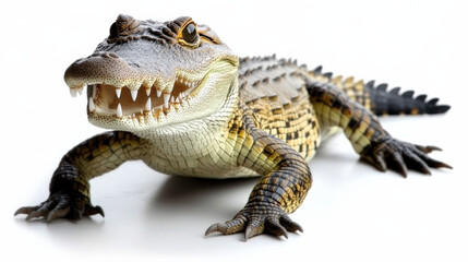 Obraz premium The crocodile with its big mouth open