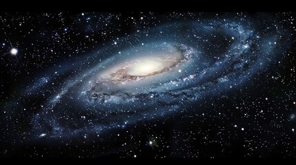 Naklejka premium _Star_galaxy_black_galactic_background_