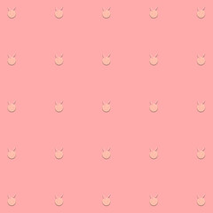 핑크색 바탕의 귀여운 토끼패턴