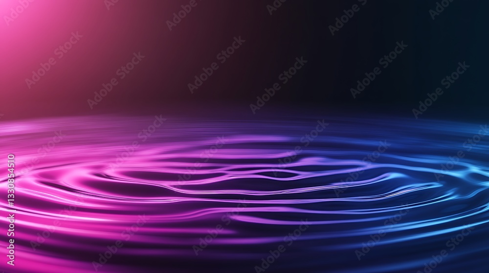 Poster colorful ripples in water create a mesmerizing abstract effect with pink and blue hues.