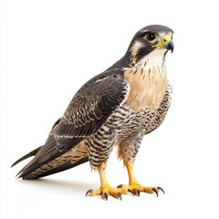 Obraz premium Falcon isolated on white background.