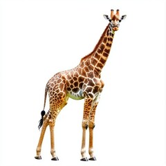 Naklejka premium Giraffe isolated on white background.