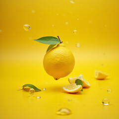 lemon slice in water