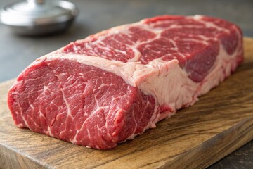Fototapeta premium Raw Beef Roast on Cutting Board
