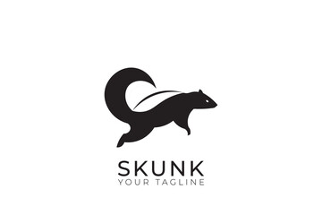 skunk silhouette logo, skunk silhouette logo with simple design