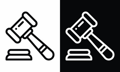 Gavel icon. Judge gavel icon vector. law icon vector.An icon of auction law in modern design style, ready to use vector.