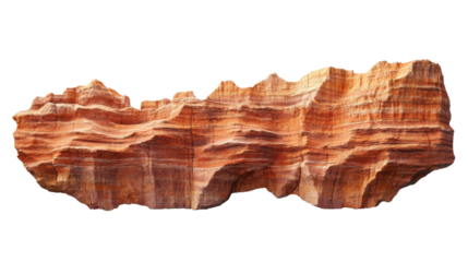 Large sandstone rock formation with transparent background