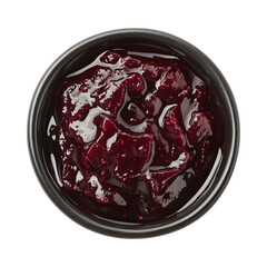 Fermented Hibiscus Chutney with Beets Isolated on Transparent Background