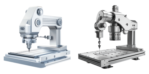Two CNC machines for precision manufacturing, showcasing advanced technology