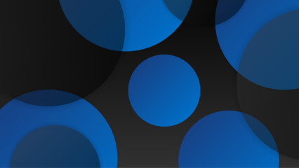 digital abstract black and blue geometric background with shapes shapes in a modern vector illustration, perfect for digital banner, business presentation, and social media design