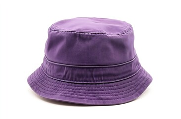 Deep purple bucket hat with a casual design and soft fabric ideal for outdoor adventures or stylish street fashion : Generative AI