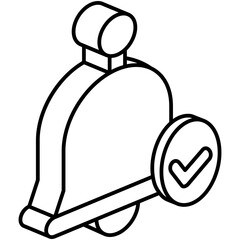 School Bell isometric 3D icon, mini illustration. use for modern concept, print, UI, UX kit, web and app development. Vector EPS 10, related to learning and education.