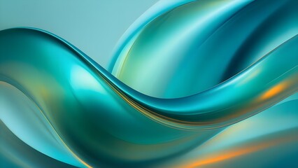 Fototapeta premium abstract blue wave background flowing background colour waves 