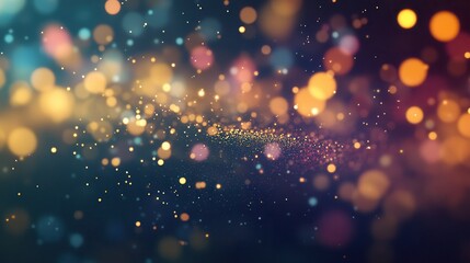 Obraz premium Colorful and Sparkling Bokeh Background with Soft Focus Effects for Design and Textures in Various Applications and Creative Projects