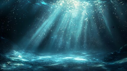 66. A celestial underwater glow, blending ocean aesthetics with cosmic elements