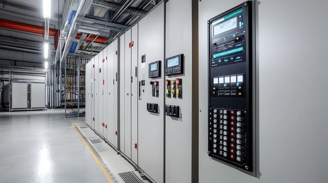 Modern Electrical Control Panel for Industrial Power Management