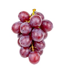 Fototapeta premium Fresh Red Grapes Cluster Isolated on White Background