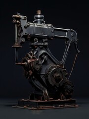 Naklejka premium an AI Image Generator, Vintage Industrial Machinery with Metal