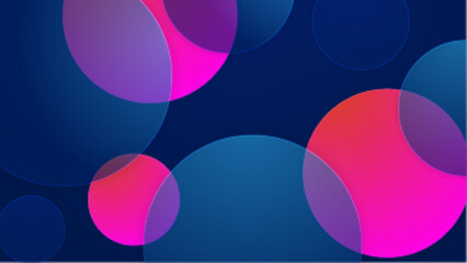 abstract blue and pink circle shapes gradient geometric background vector illustration, perfect for banner, presentation background, and wallpaper