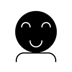 happiness glyph icon