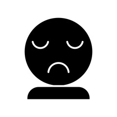 sadness glyph icon